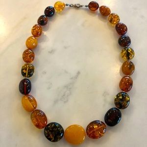 Amber beaded necklace